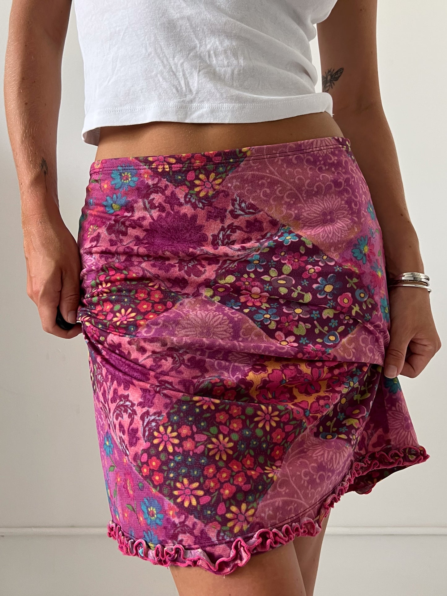 FLORAL MIDI SKIRT