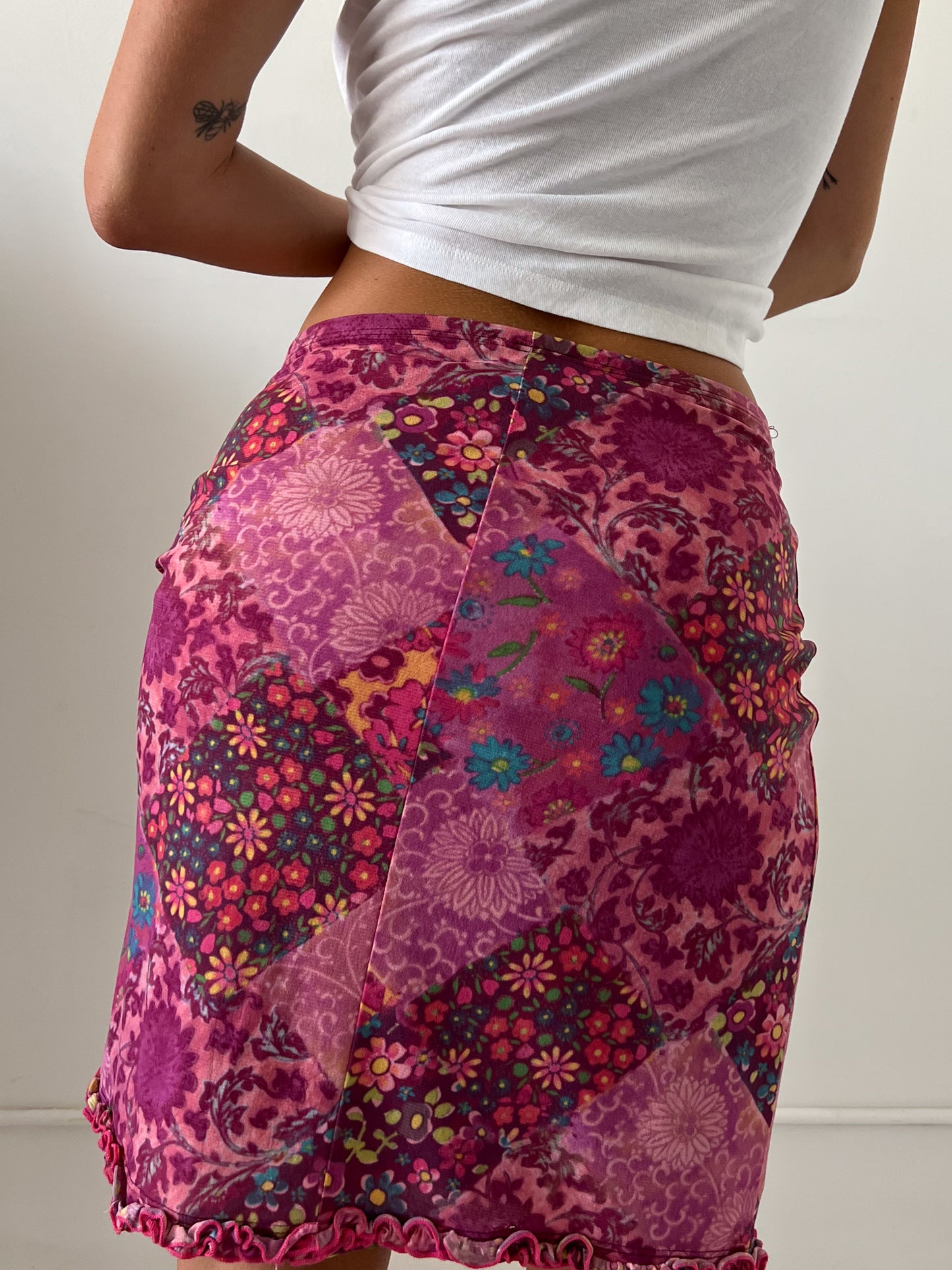 FLORAL MIDI SKIRT