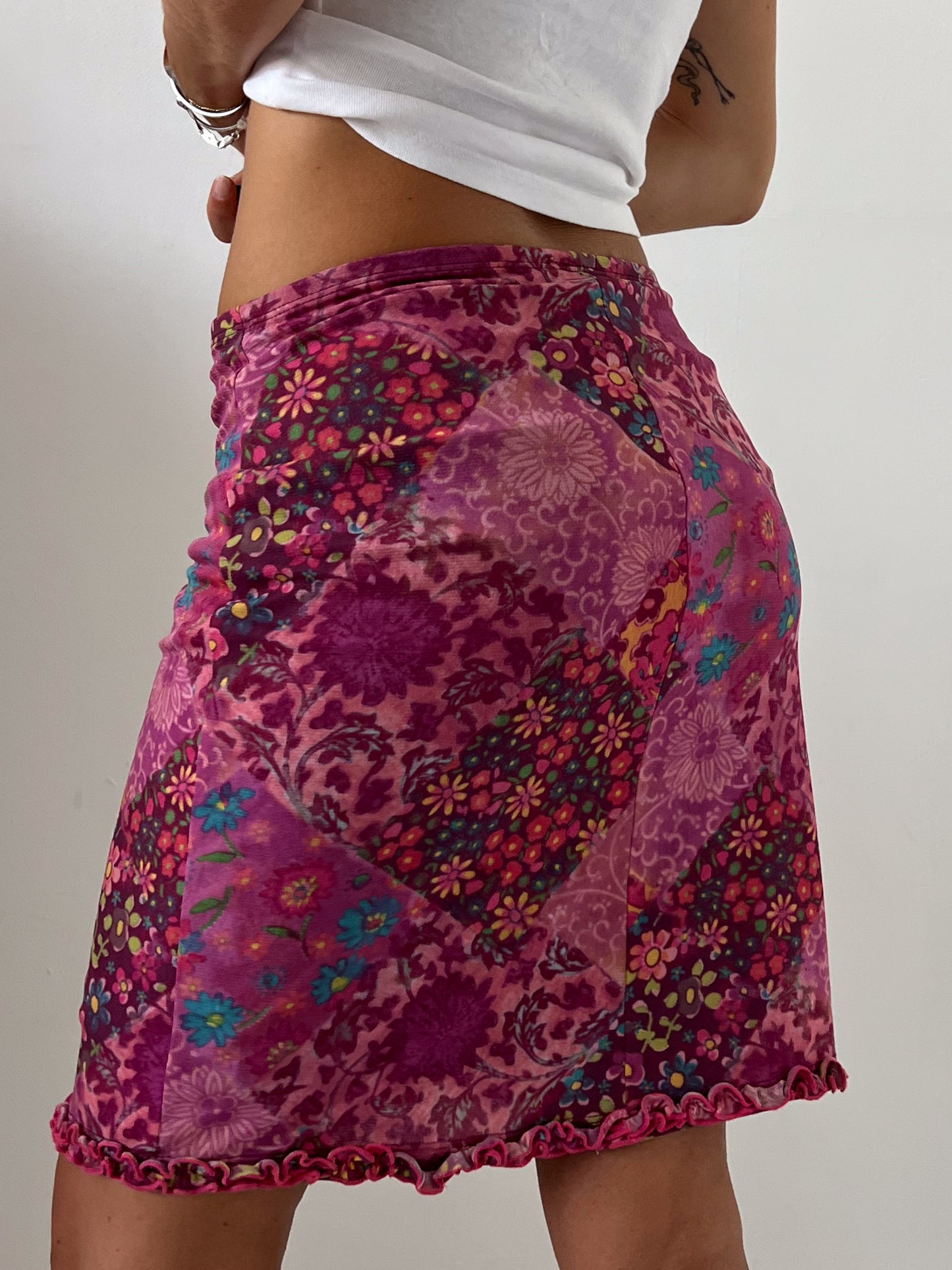 FLORAL MIDI SKIRT