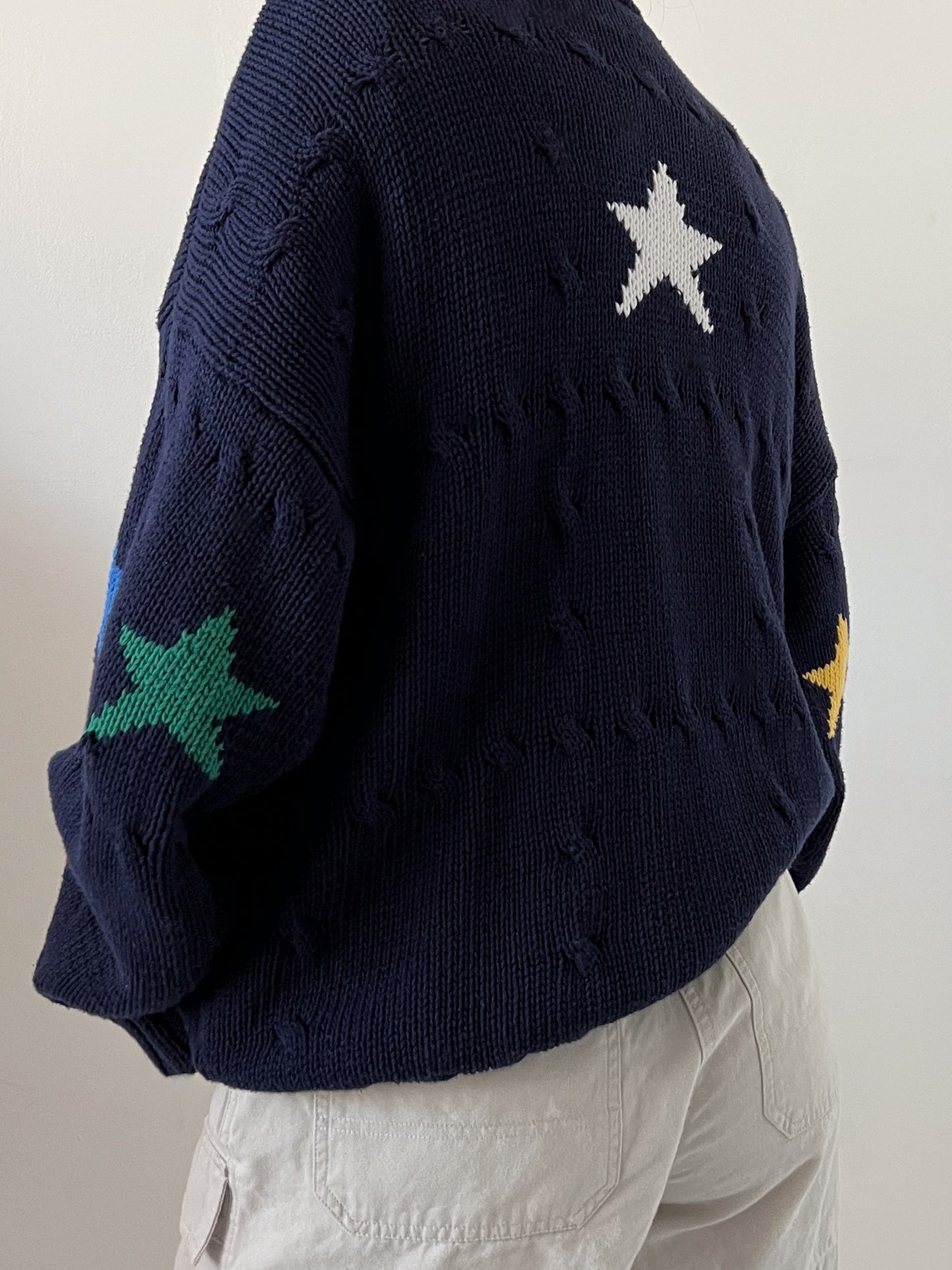 HAND KNIT COTTON SWEATER