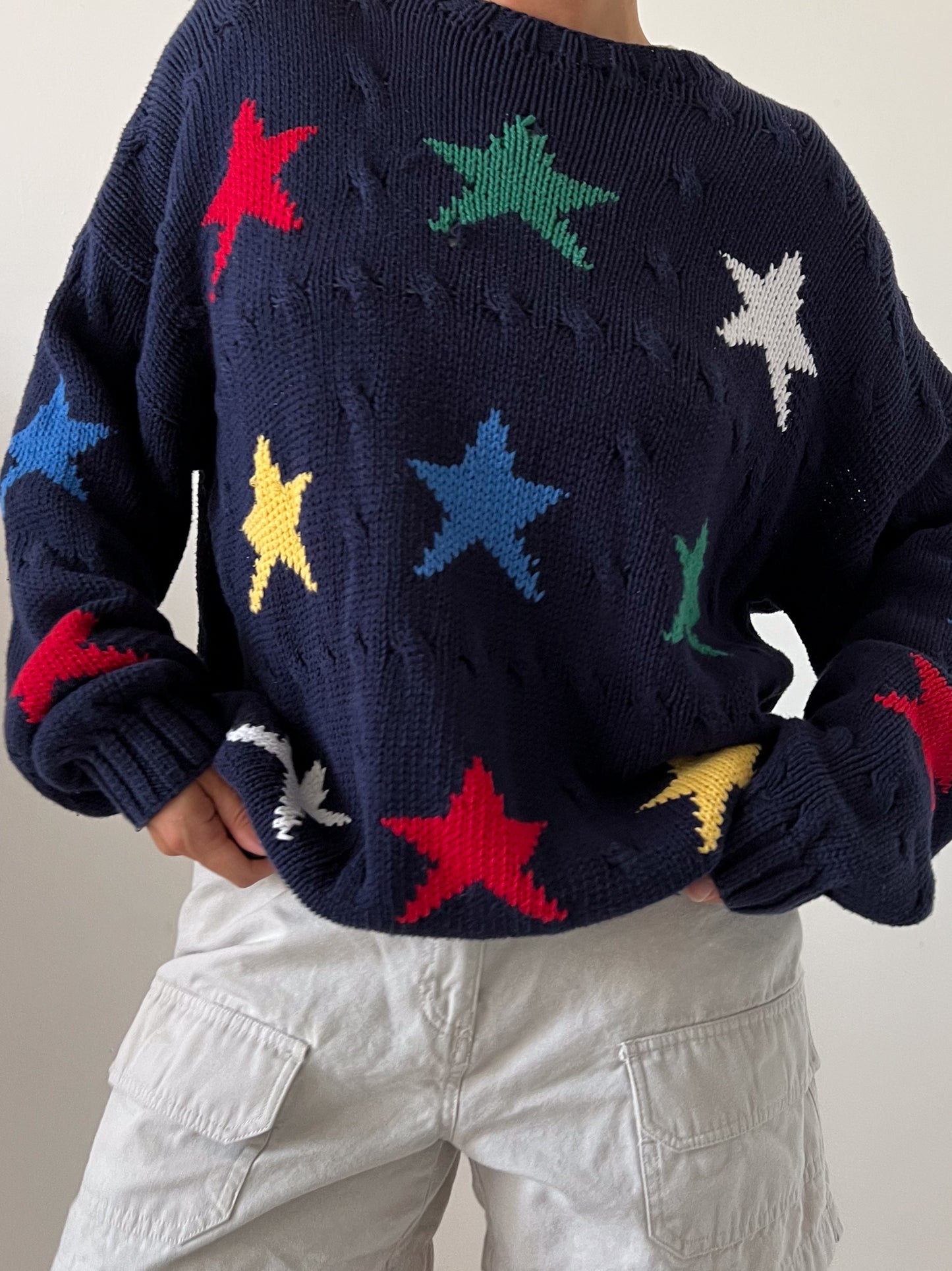 HAND KNIT COTTON SWEATER