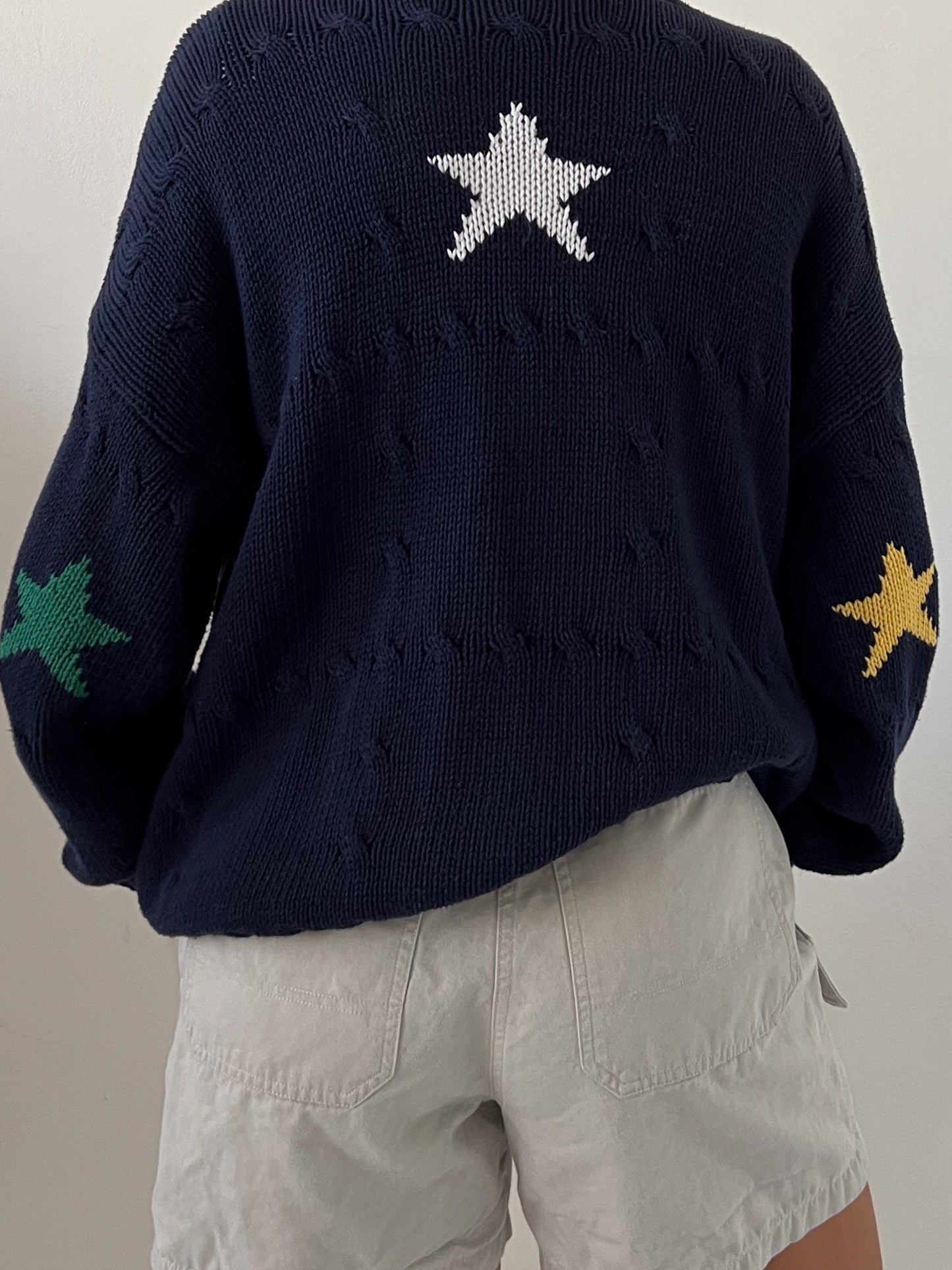 HAND KNIT COTTON SWEATER
